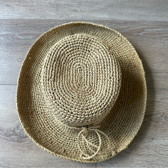 70s Scala Straw Hat|Vintage Summer hat with black bow| Cottage core chic minimalist  ladylike hat